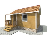 Каркасный дом 4х6 | Одноэтажные деревянные садовые домики 4х6