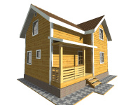 Каркасный дом 6х8 | Полутороэтажные деревянные дома 6х8
