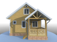 Каркасный дом 6х6 | Одноэтажные деревянные дачные дома 6х6